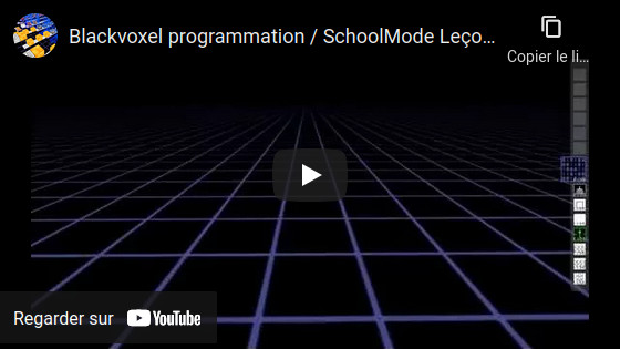 Blackvoxel school mode lesson 1 video in french