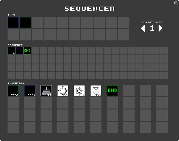 Blackvoxel Auto Factory Sequencer Programming