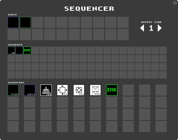 Blackvoxel Auto Factory Sequencer Programming